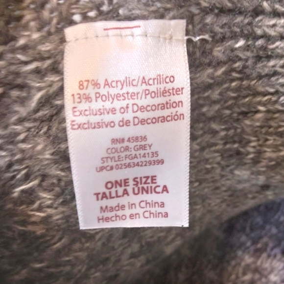 NWT 2-for-1 Infinity Scarves Lot Heather Grey knit and turquoise textured OS - Picture 6 of 16